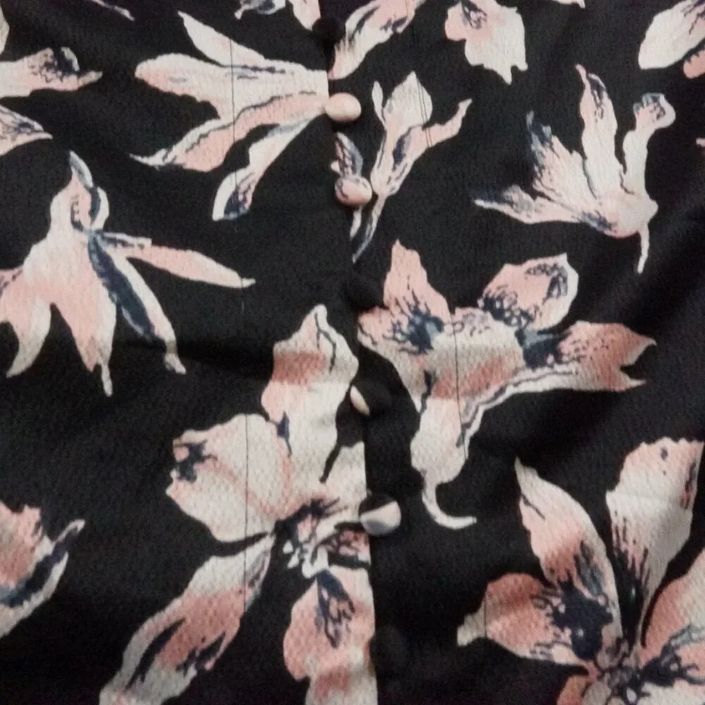 Madewell Button-Front Slip Dress in Winter Orchid Womens 2 Floral Multi Color